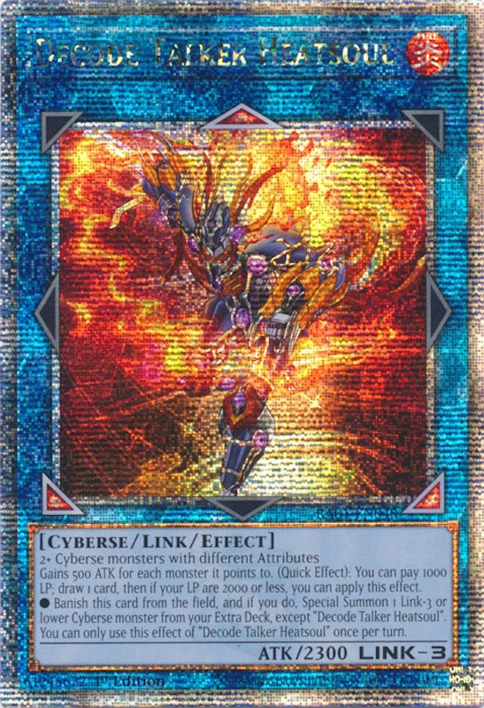 Decode Talker Heatsoul [RA01-EN048] Quarter Century Secret Rare | RetroPlay Games