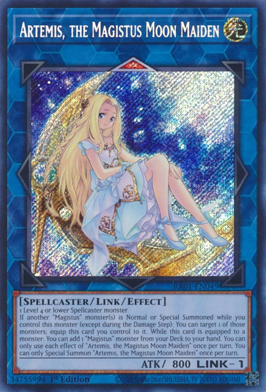 Artemis, the Magistus Moon Maiden [RA01-EN049] Secret Rare | RetroPlay Games