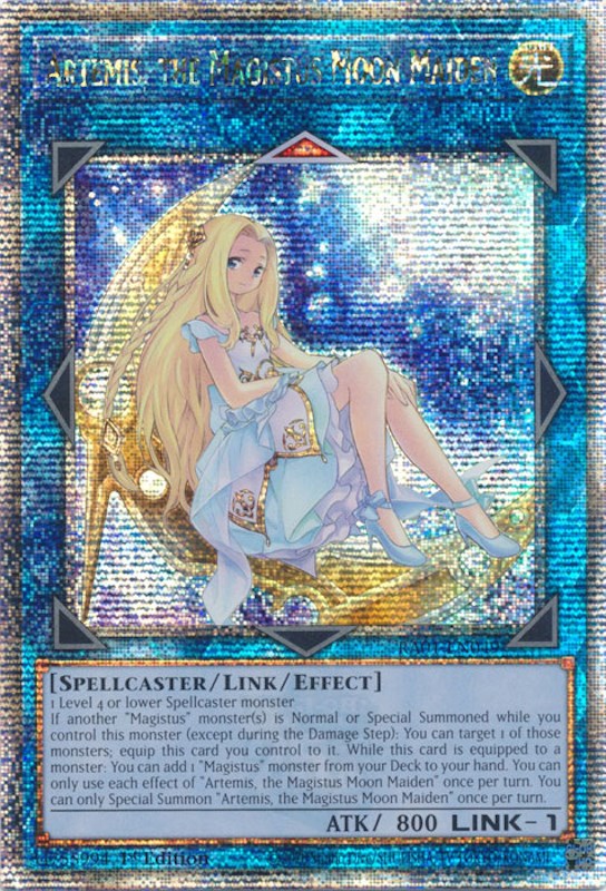 Artemis, the Magistus Moon Maiden [RA01-EN049] Quarter Century Secret Rare | RetroPlay Games