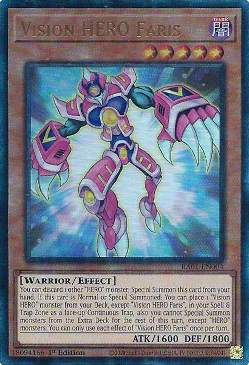 Vision HERO Faris [RA01-EN004] Prismatic Ultimate Rare | RetroPlay Games