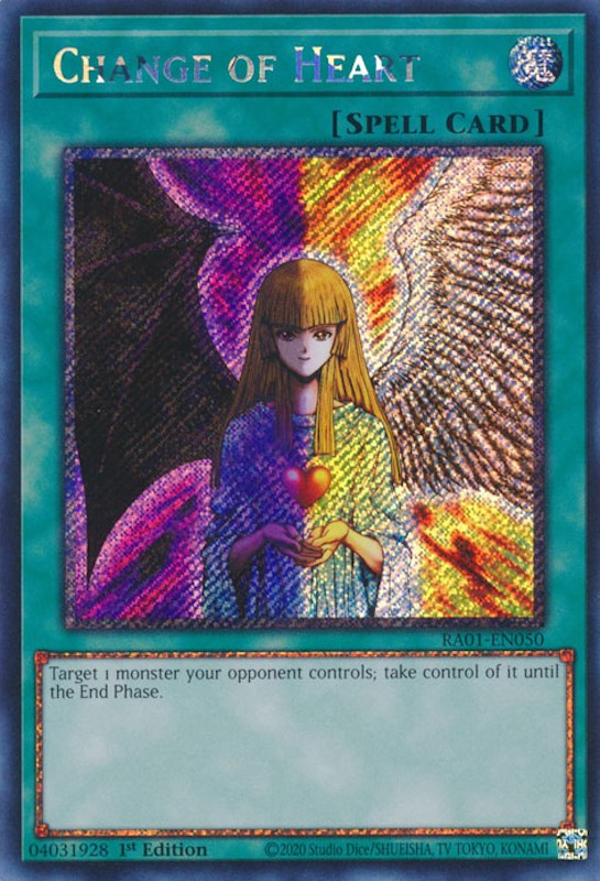 Change of Heart [RA01-EN050] Platinum Secret Rare | RetroPlay Games