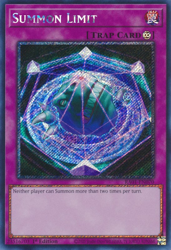 Summon Limit [RA01-EN070] Platinum Secret Rare | RetroPlay Games