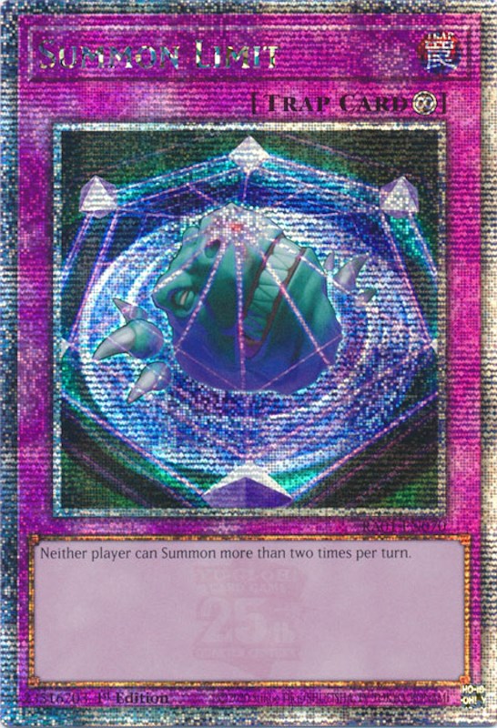 Summon Limit [RA01-EN070] Quarter Century Secret Rare | RetroPlay Games