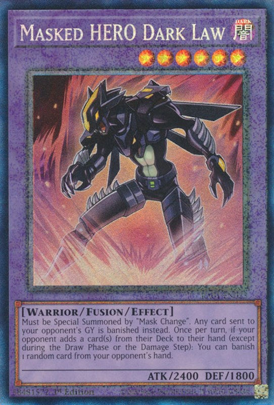 Masked HERO Dark Law [RA01-EN025] Prismatic Collector's Rare | RetroPlay Games