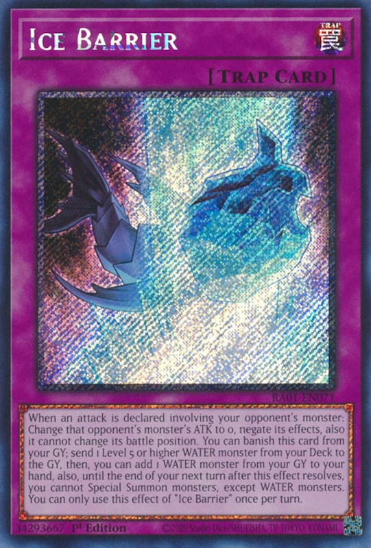 Ice Barrier [RA01-EN071] Platinum Secret Rare | RetroPlay Games