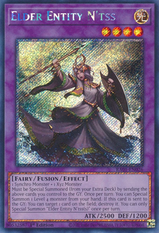 Elder Entity N'tss [RA01-EN026] Platinum Secret Rare | RetroPlay Games