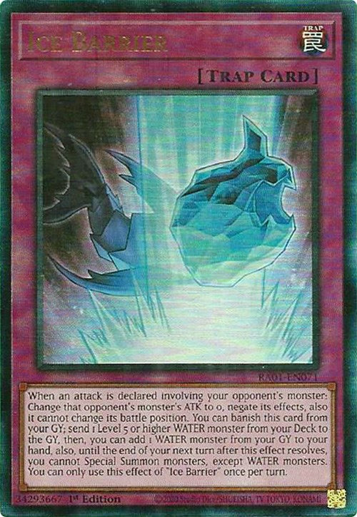 Ice Barrier [RA01-EN071] Prismatic Ultimate Rare | RetroPlay Games