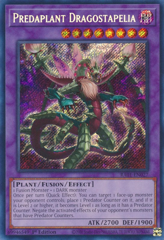 Predaplant Dragostapelia [RA01-EN027] Secret Rare | RetroPlay Games