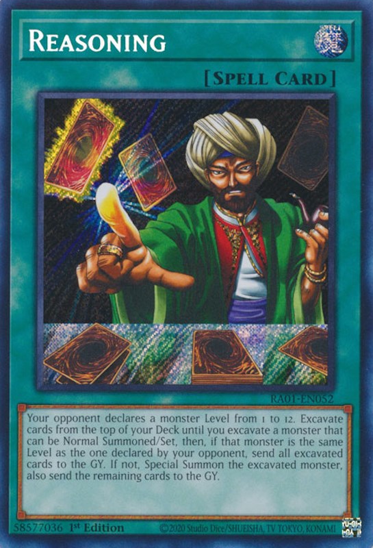 Reasoning [RA01-EN052] Secret Rare | RetroPlay Games