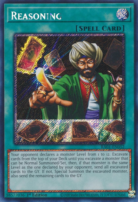 Reasoning [RA01-EN052] Platinum Secret Rare | RetroPlay Games