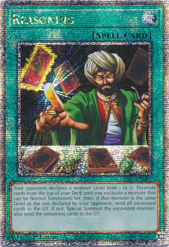 Reasoning [RA01-EN052] Quarter Century Secret Rare | RetroPlay Games