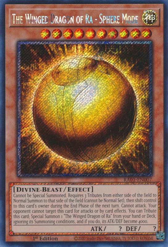 The Winged Dragon of Ra - Sphere Mode [RA01-EN007] Platinum Secret Rare | RetroPlay Games