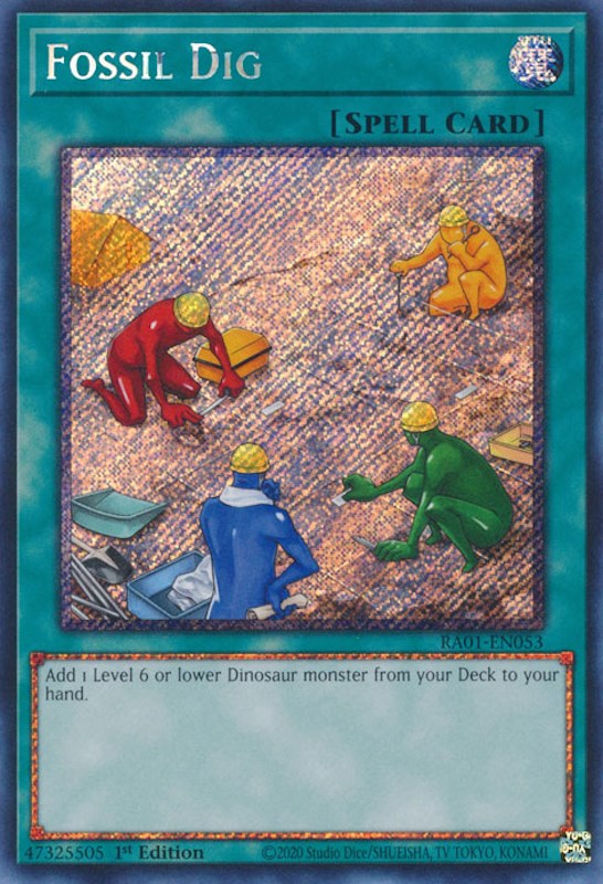 Fossil Dig [RA01-EN053] Platinum Secret Rare | RetroPlay Games