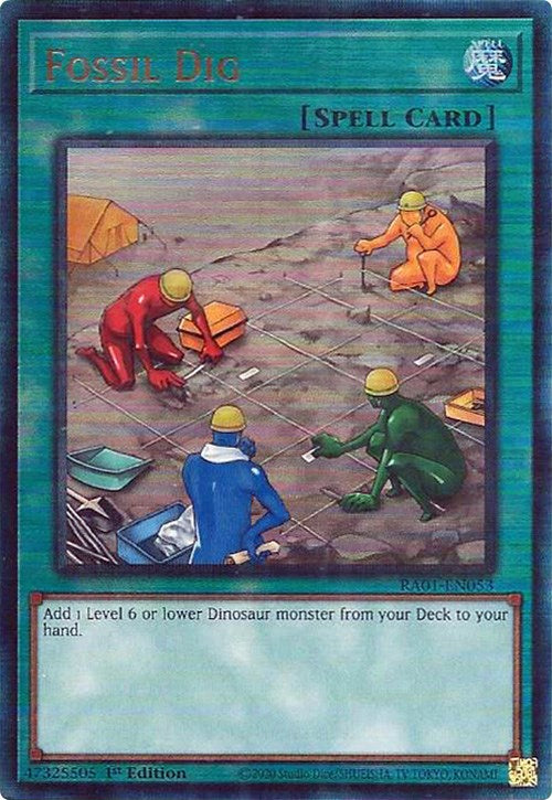 Fossil Dig [RA01-EN053] Prismatic Ultimate Rare | RetroPlay Games