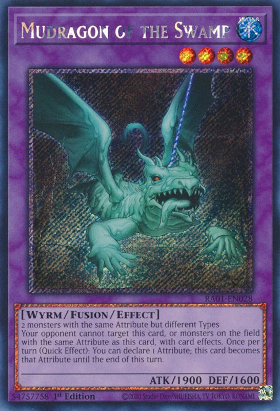 Mudragon of the Swamp [RA01-EN028] Platinum Secret Rare | RetroPlay Games