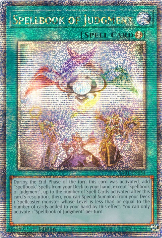 Spellbook of Judgment [RA01-EN054] Quarter Century Secret Rare | RetroPlay Games