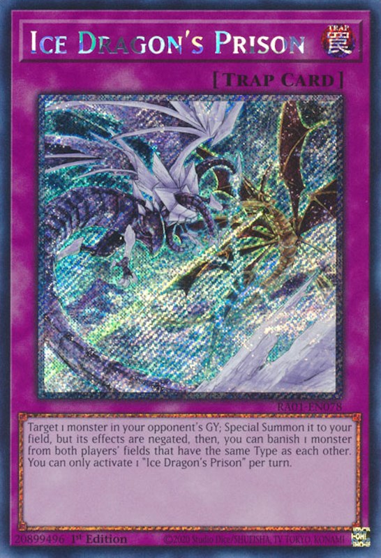 Ice Dragon's Prison [RA01-EN078] Platinum Secret Rare | RetroPlay Games