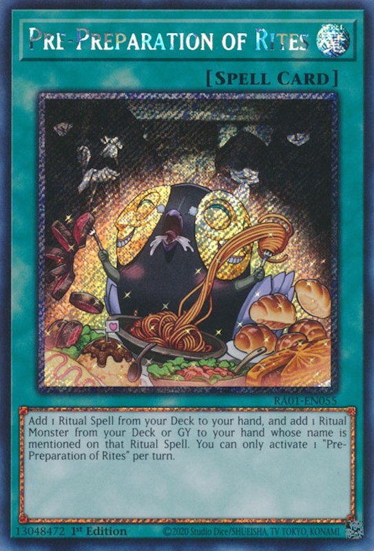 Pre-Preparation of Rites [RA01-EN055] Platinum Secret Rare | RetroPlay Games