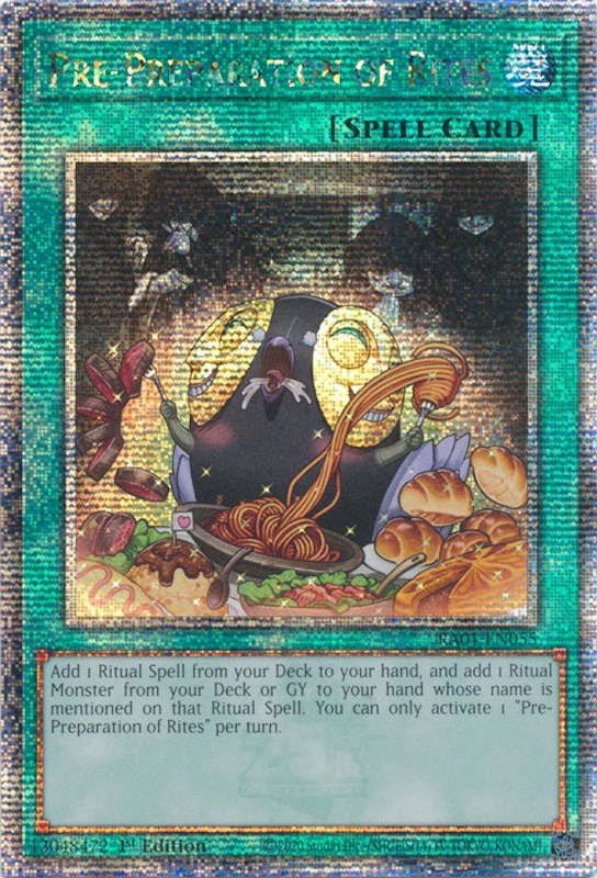 Pre-Preparation of Rites [RA01-EN055] Quarter Century Secret Rare | RetroPlay Games