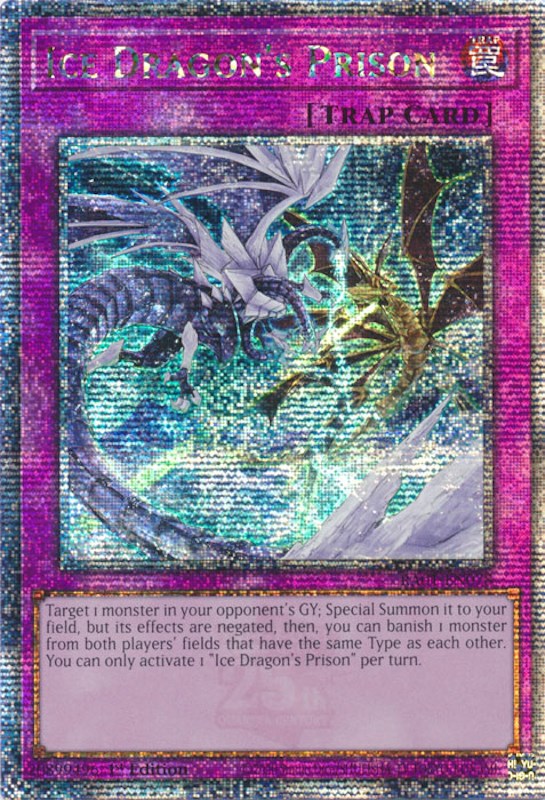 Ice Dragon's Prison [RA01-EN078] Quarter Century Secret Rare | RetroPlay Games