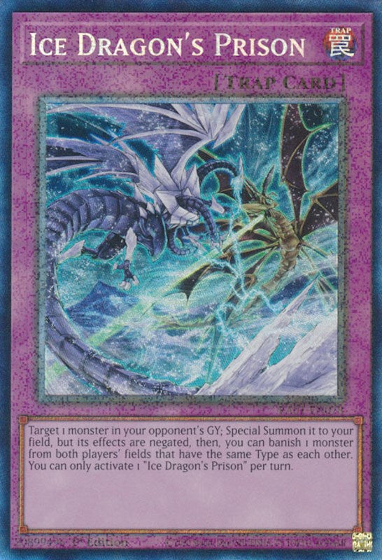 Ice Dragon's Prison [RA01-EN078] Prismatic Collector's Rare | RetroPlay Games