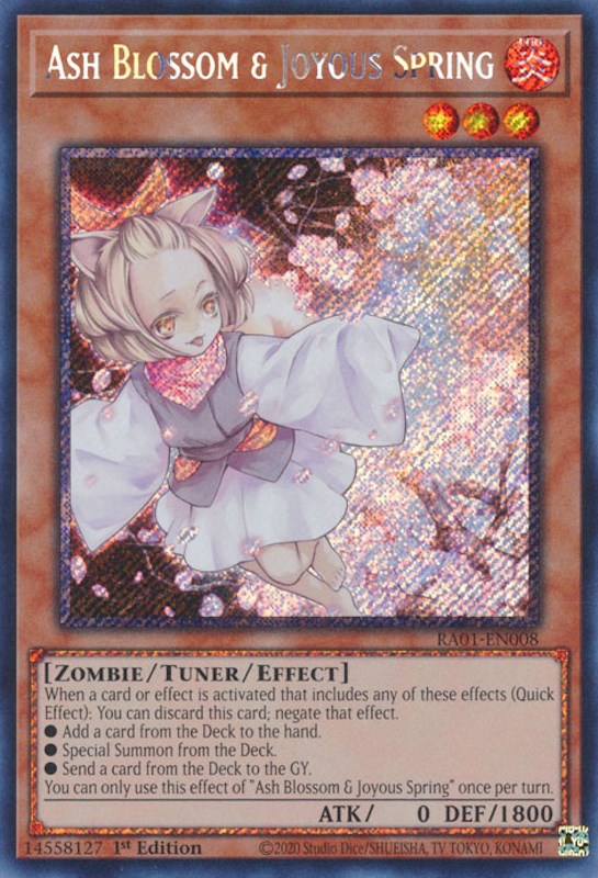 Ash Blossom & Joyous Spring [RA01-EN008] Platinum Secret Rare | RetroPlay Games