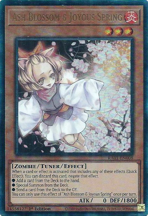 Ash Blossom & Joyous Spring [RA01-EN008] Prismatic Ultimate Rare | RetroPlay Games