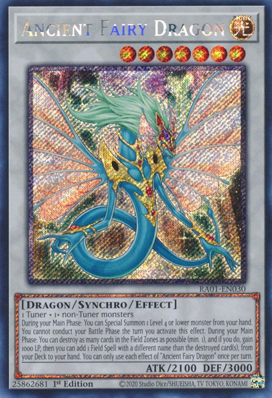 Ancient Fairy Dragon [RA01-EN030] Platinum Secret Rare | RetroPlay Games