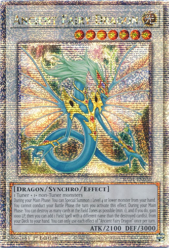 Ancient Fairy Dragon [RA01-EN030] Quarter Century Secret Rare | RetroPlay Games