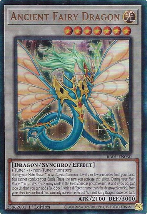 Ancient Fairy Dragon [RA01-EN030] Prismatic Ultimate Rare | RetroPlay Games