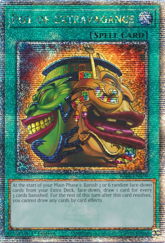 Pot of Extravagance [RA01-EN059] Quarter Century Secret Rare | RetroPlay Games