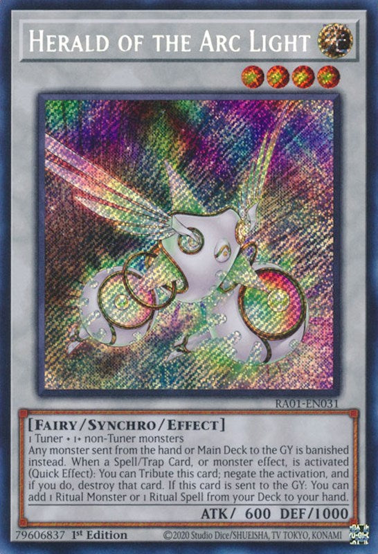 Herald of the Arc Light [RA01-EN031] Secret Rare | RetroPlay Games