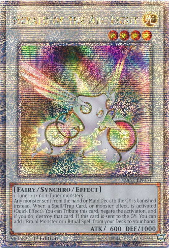 Herald of the Arc Light [RA01-EN031] Quarter Century Secret Rare | RetroPlay Games