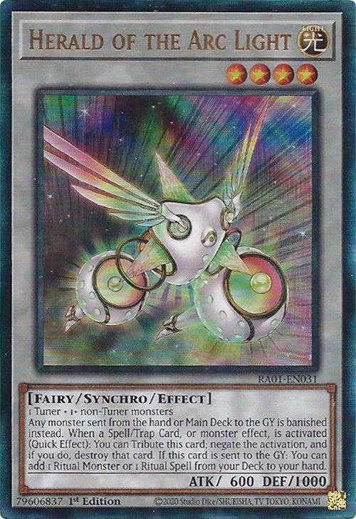 Herald of the Arc Light [RA01-EN031] Prismatic Ultimate Rare | RetroPlay Games