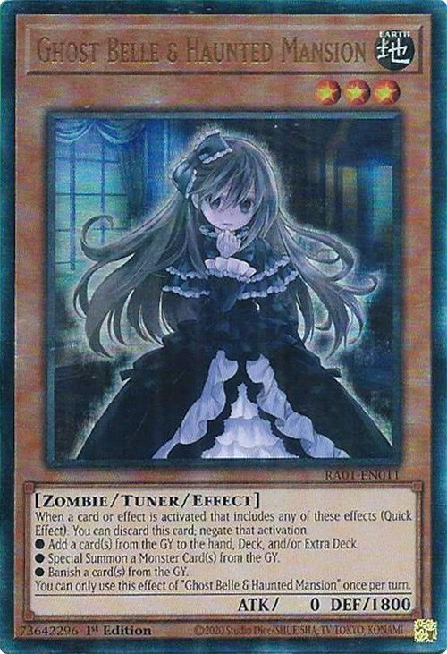 Ghost Belle & Haunted Mansion [RA01-EN011] Prismatic Ultimate Rare | RetroPlay Games