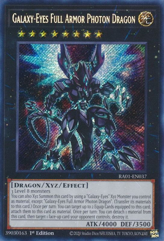 Galaxy-Eyes Full Armor Photon Dragon [RA01-EN037] Secret Rare | RetroPlay Games