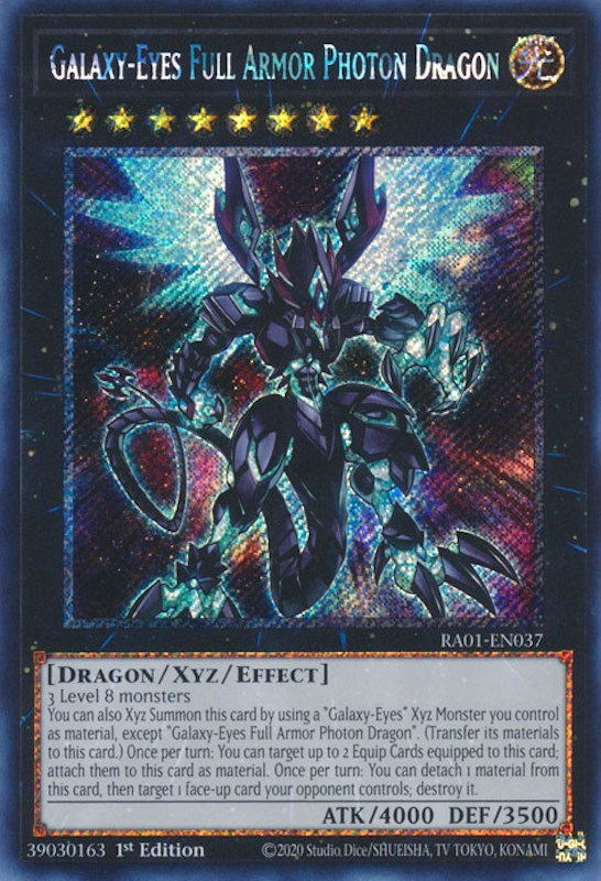 Galaxy-Eyes Full Armor Photon Dragon [RA01-EN037] Platinum Secret Rare | RetroPlay Games