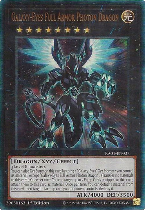 Galaxy-Eyes Full Armor Photon Dragon [RA01-EN037] Prismatic Ultimate Rare | RetroPlay Games