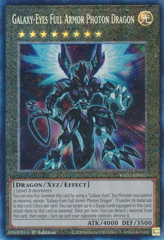 Galaxy-Eyes Full Armor Photon Dragon [RA01-EN037] Prismatic Collector's Rare | RetroPlay Games