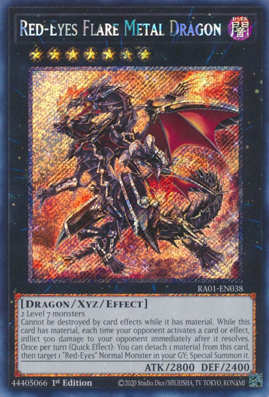 Red-Eyes Flare Metal Dragon [RA01-EN038] Platinum Secret Rare | RetroPlay Games