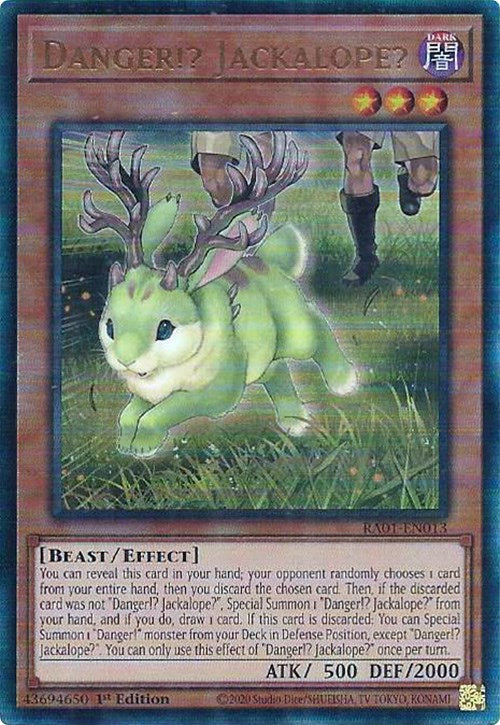 Danger!? Jackalope? [RA01-EN013] Prismatic Ultimate Rare | RetroPlay Games