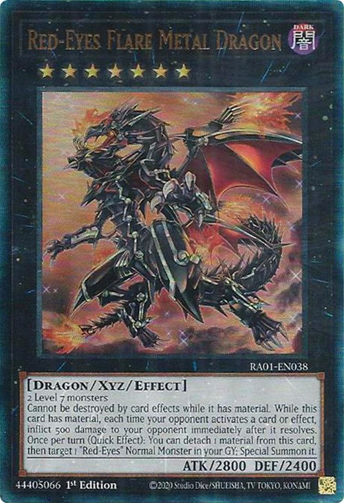 Red-Eyes Flare Metal Dragon [RA01-EN038] Prismatic Ultimate Rare | RetroPlay Games