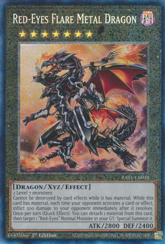 Red-Eyes Flare Metal Dragon [RA01-EN038] Prismatic Collector's Rare | RetroPlay Games