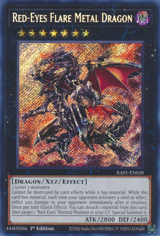 Red-Eyes Flare Metal Dragon [RA01-EN038] Secret Rare | RetroPlay Games