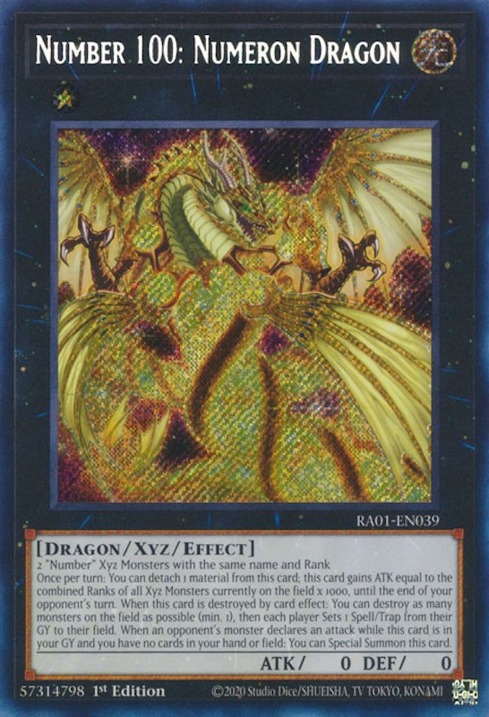 Number 100: Numeron Dragon [RA01-EN039] Secret Rare | RetroPlay Games