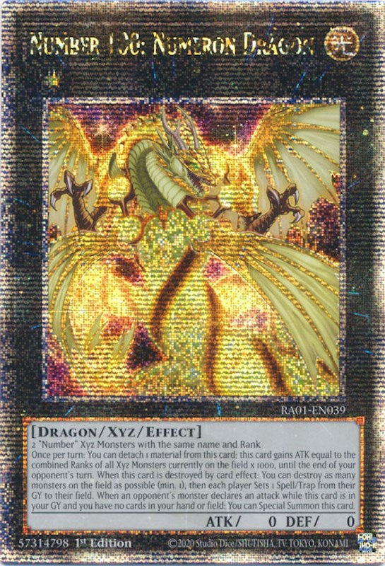 Number 100: Numeron Dragon [RA01-EN039] Quarter Century Secret Rare | RetroPlay Games