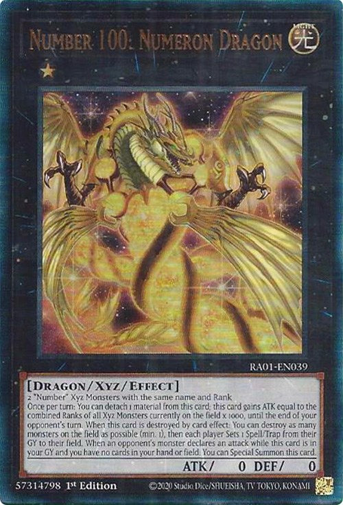 Number 100: Numeron Dragon [RA01-EN039] Prismatic Ultimate Rare | RetroPlay Games