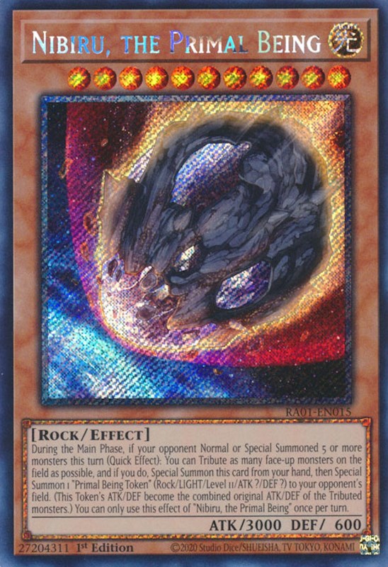 Nibiru, the Primal Being [RA01-EN015] Platinum Secret Rare | RetroPlay Games