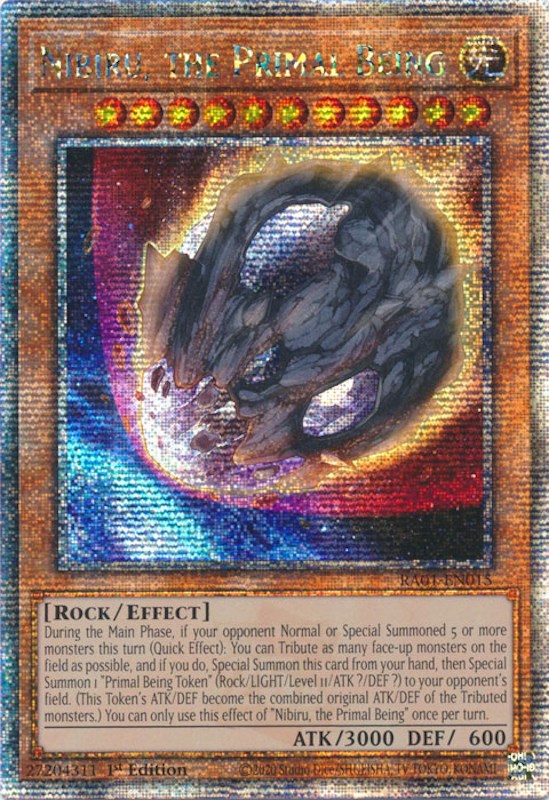 Nibiru, the Primal Being [RA01-EN015] Quarter Century Secret Rare | RetroPlay Games