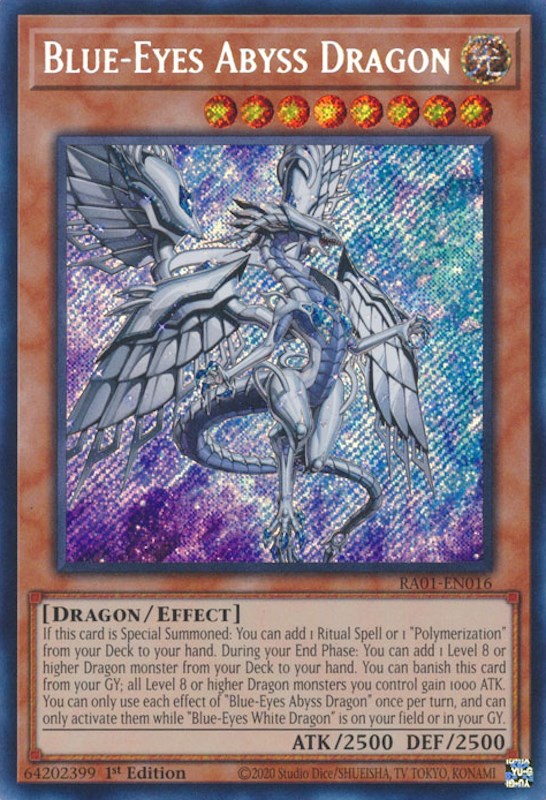 Blue-Eyes Abyss Dragon [RA01-EN016] Secret Rare | RetroPlay Games